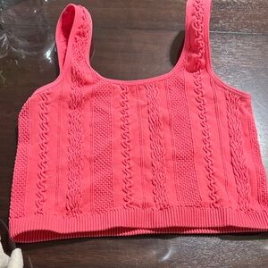 Women's Pink Knit Tank Top